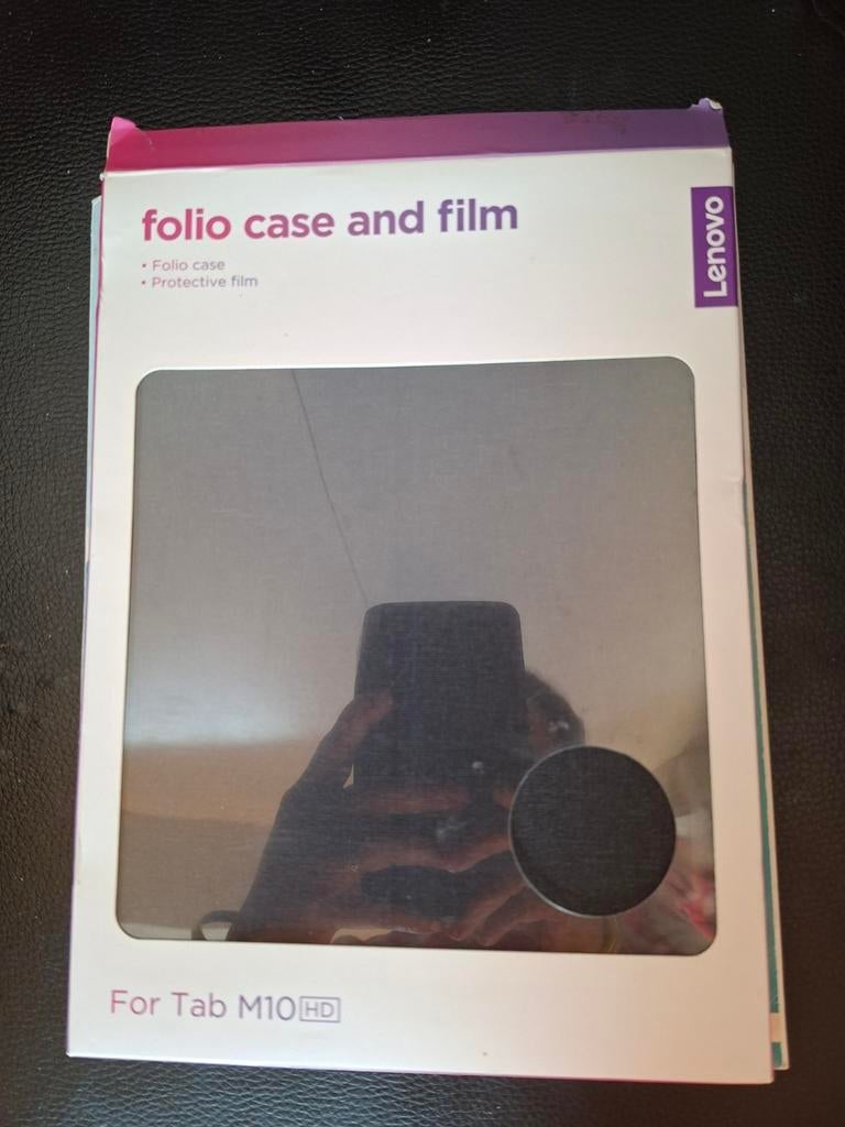 Lenovo Tab M10 Folio Case en Screenprotector, 10 inch, Nieuw, Bescherming voor- en achterkant, Ophalen of Verzenden