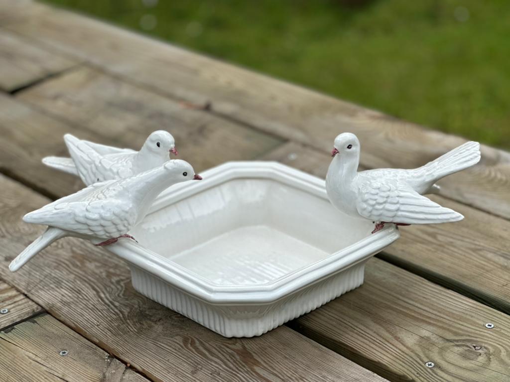 Water/voederbak vogels, Ophalen, Porselein of Keramiek, Schaal, Zo goed als nieuw