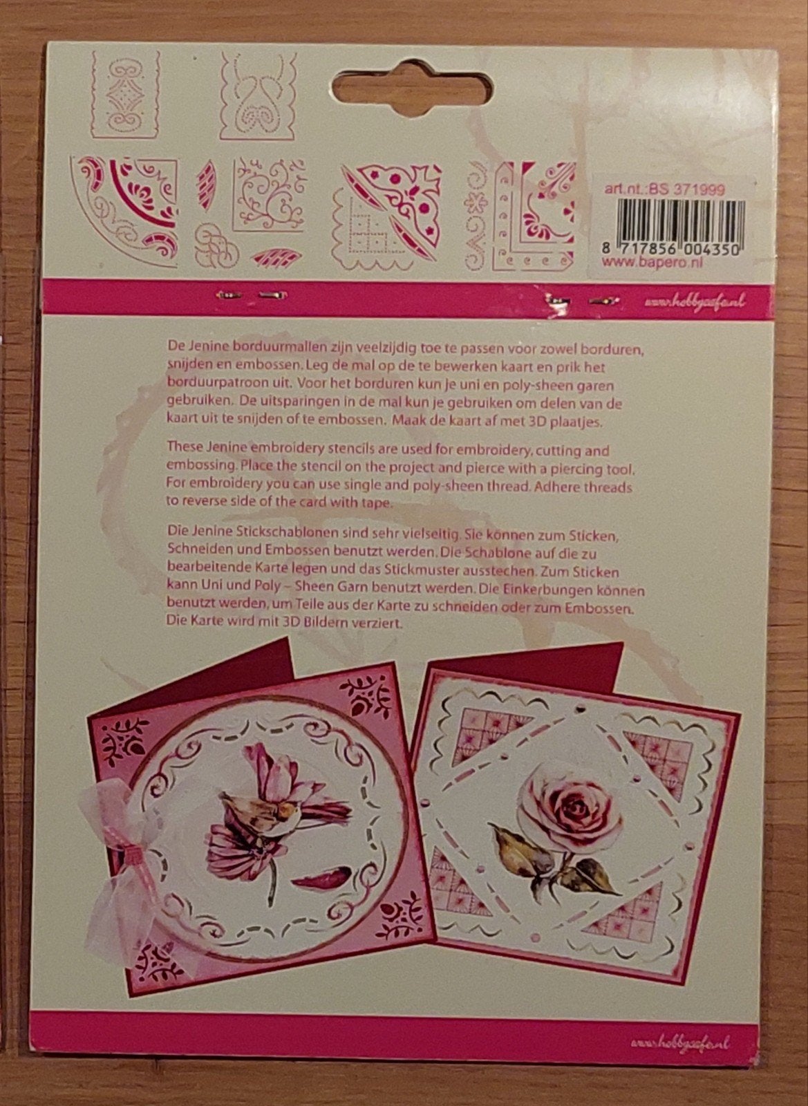 Jenine borduurmal by Crea Motion - BS 371999, Hobby en Vrije tijd, Ophalen of Verzenden, Nieuw, Overige thema's, Pons of Mal