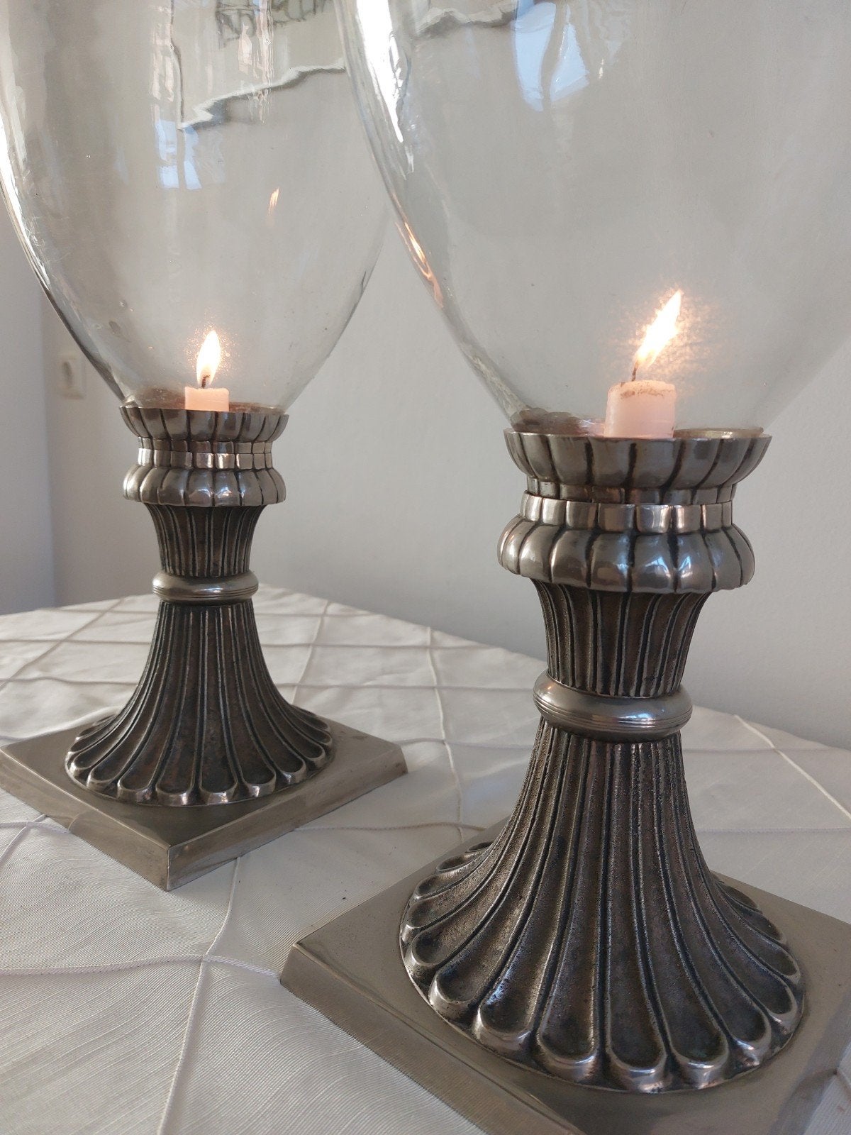 2 antieke windlichten 40cm hoog, Ophalen