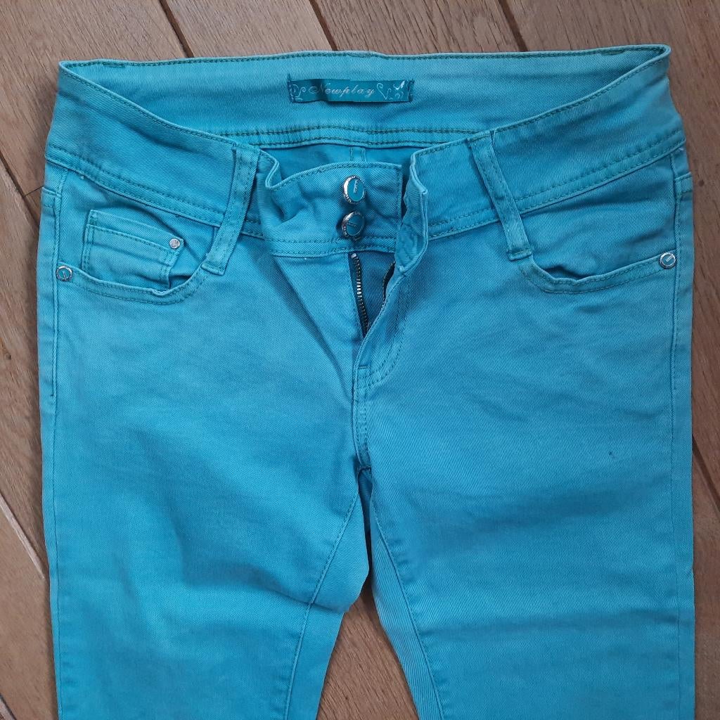 NewPlay spijkerbroek groen maat 28, Kleding | Dames, Overige kleuren, Ophalen of Verzenden, Zo goed als nieuw, W28 - W29 (confectie 36)