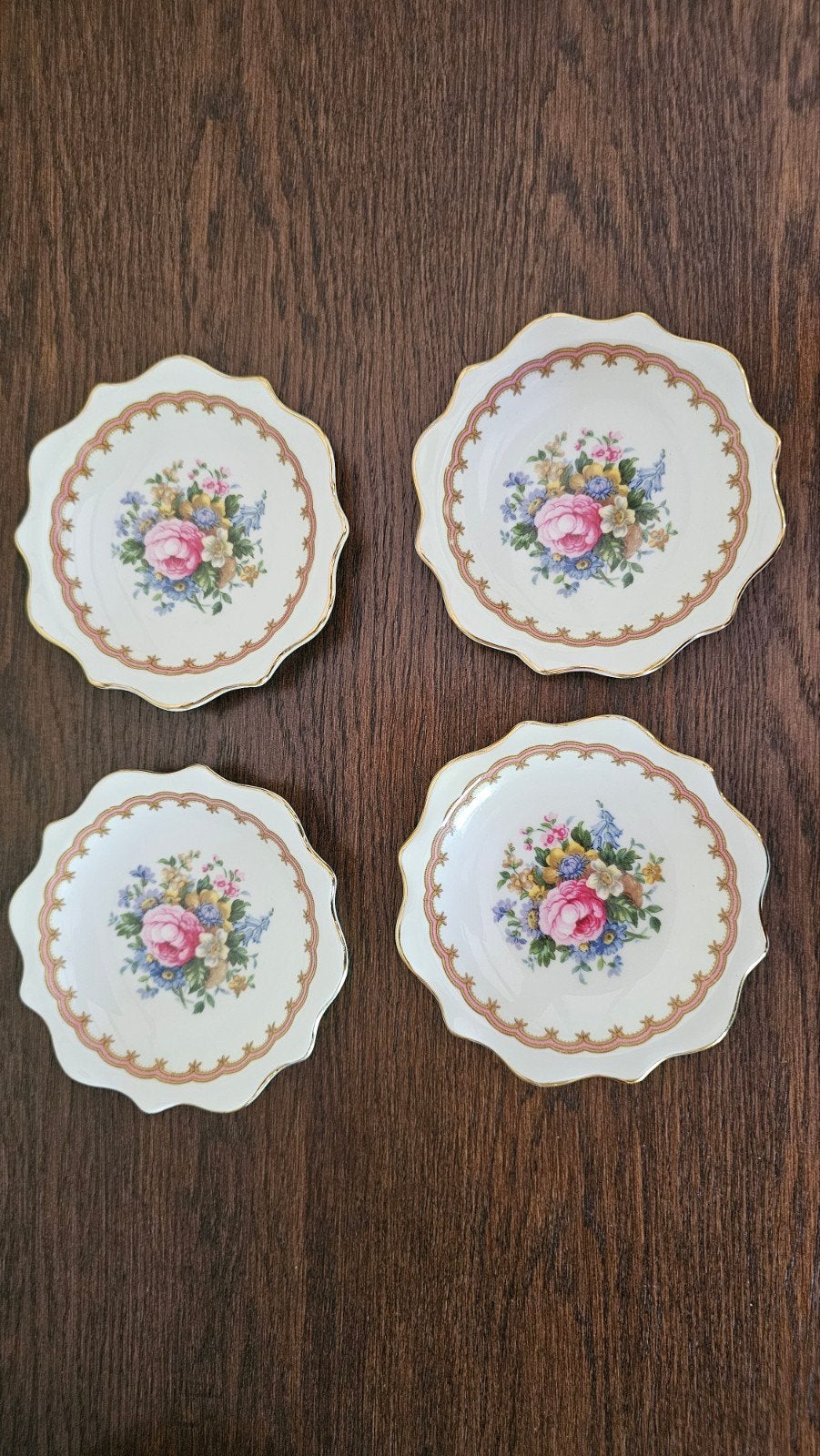 4 Royal Albert Lady Carlyle kleine bordjes, Ophalen of Verzenden