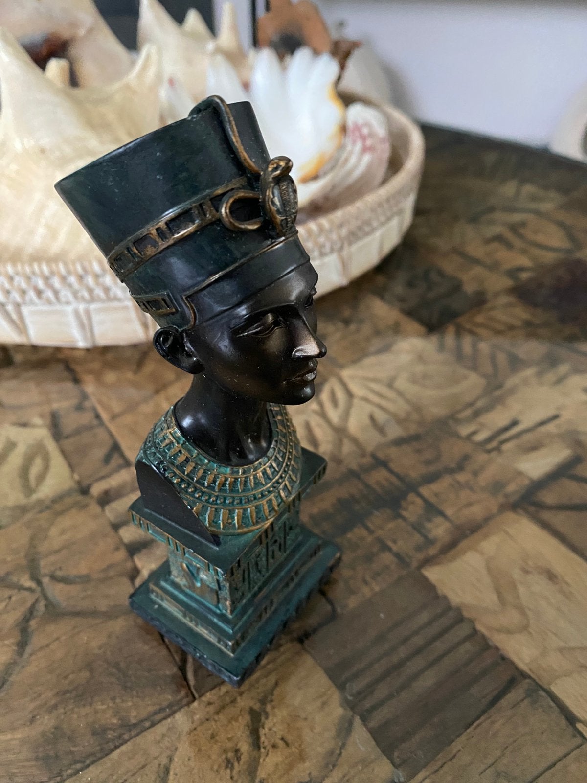 Beeldje, borstbeeldje Nefertiti/Nefertete, polyresin, Ophalen