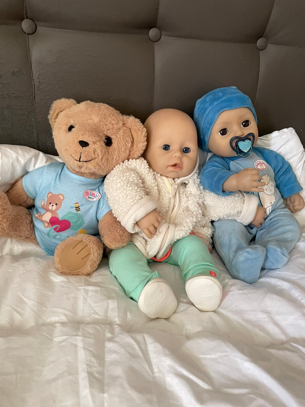 2 Annabel poppen en baby born beer, Ophalen of Verzenden, Zo goed als nieuw, Stoffen beer, Overige merken