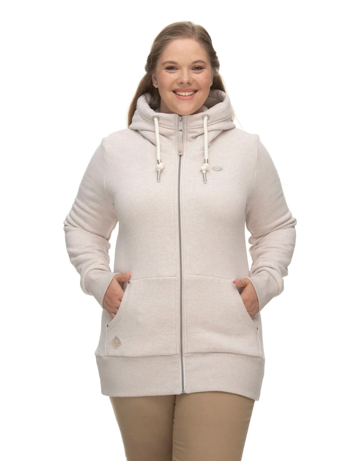 Ragwear Plus vegan dik vest NESKA ZIP beige mêlee mt 50, Kleding | Dames, Ragwear, Ragwear, Beige, Trui of Vest