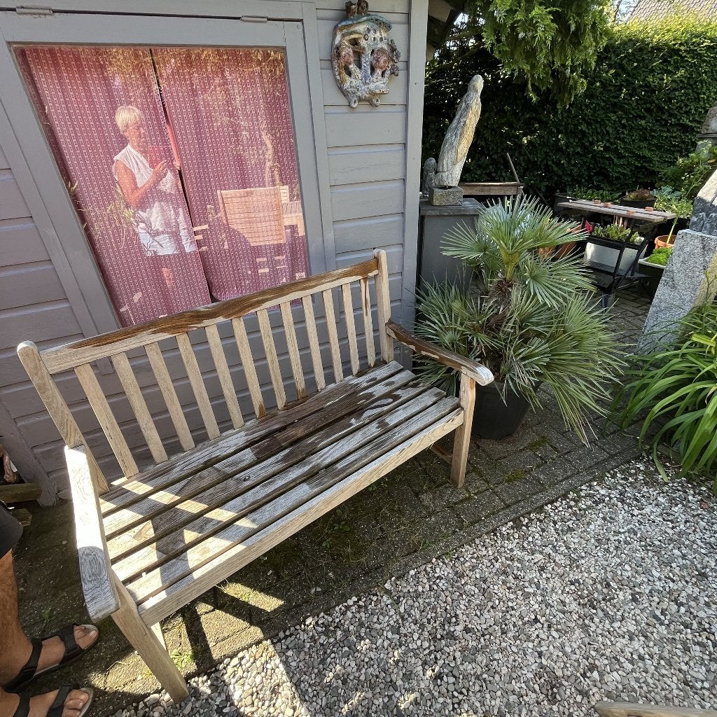 teakhouten tuinbank, Tuin en Terras, Ophalen, Gebruikt, Teakhout