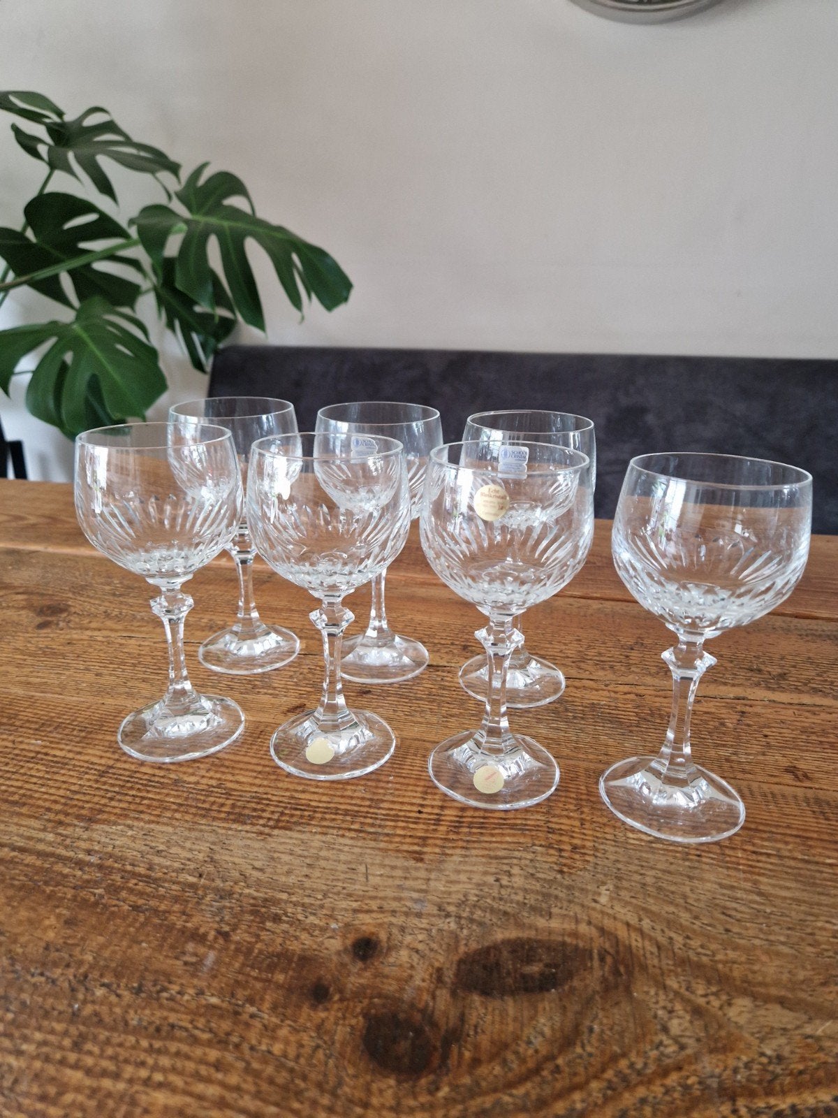 Set van 7 kristallen wijnglazen Cristallerie Zwiesel "Torbol, Ophalen of Verzenden, Zo goed als nieuw, Overige typen