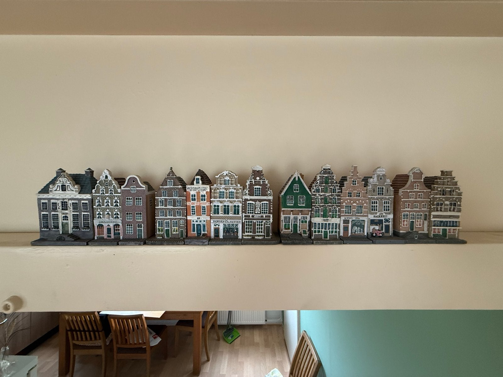 Miniatuur grachtenpanden - Set van 12, Ophalen of Verzenden, Zo goed als nieuw, Overige typen