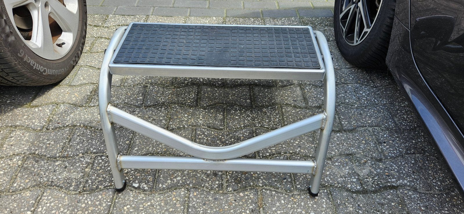 caravan trapje, Ophalen