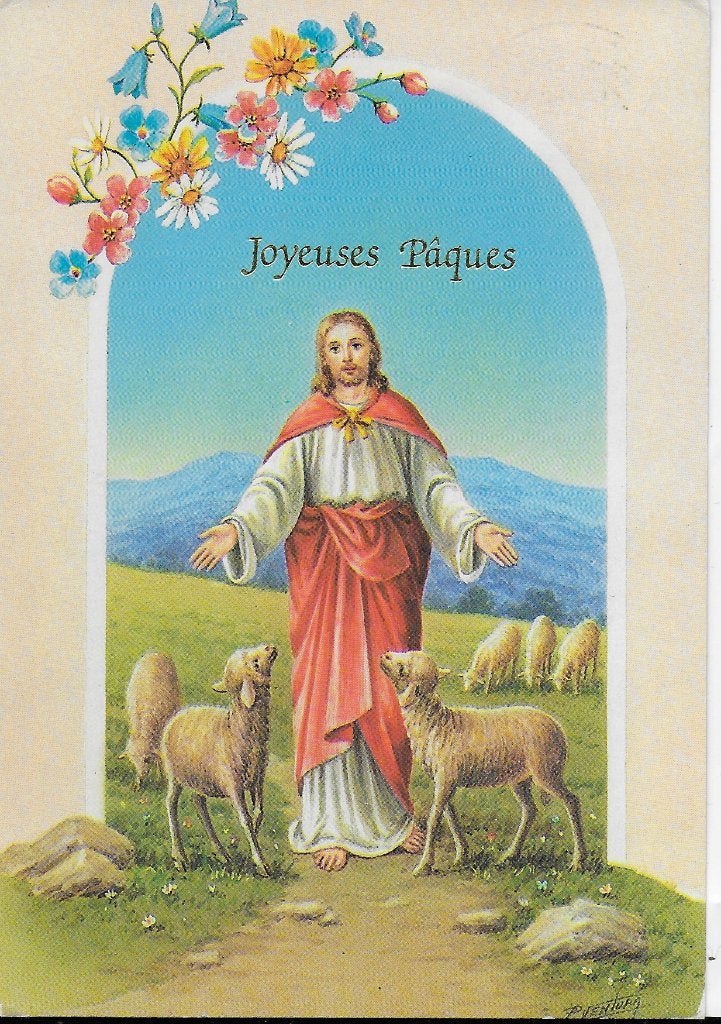Ae49 Gelopen Ansichtkaart Vrolijk Pasen, Ophalen of Verzenden, 1960 tot 1980, Gelopen