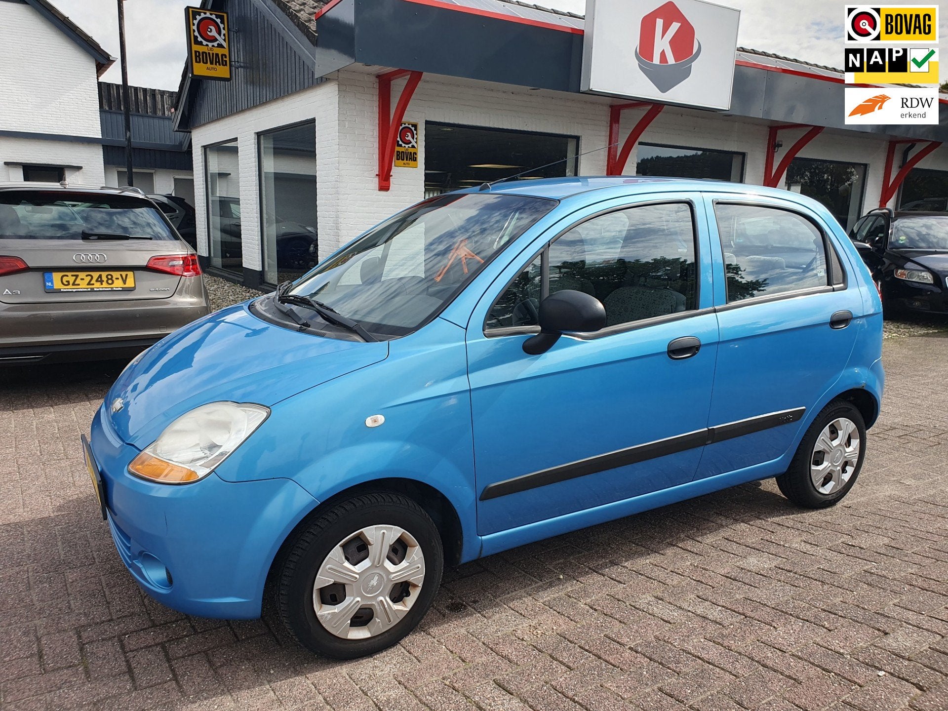 Chevrolet Matiz 0.8 Spirit AIRCO NIEUWE APK!, Auto's, Voorwielaandrijving, Stof, Gebruikt, Blauw