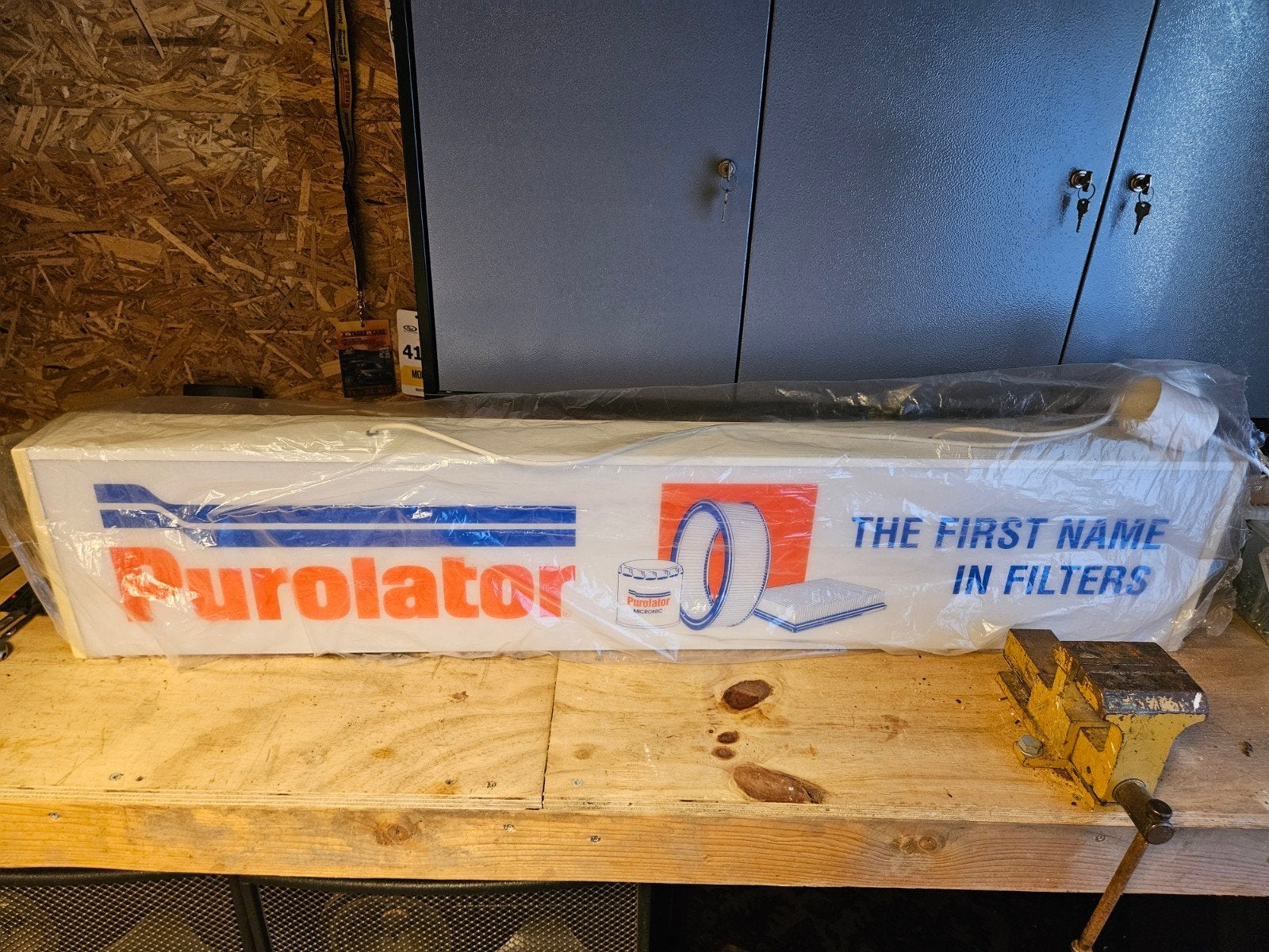 Purolator filters lichtbak NOS lichtbord lichtreclame, Ophalen, Zo goed als nieuw, Lichtbak of (neon) lamp