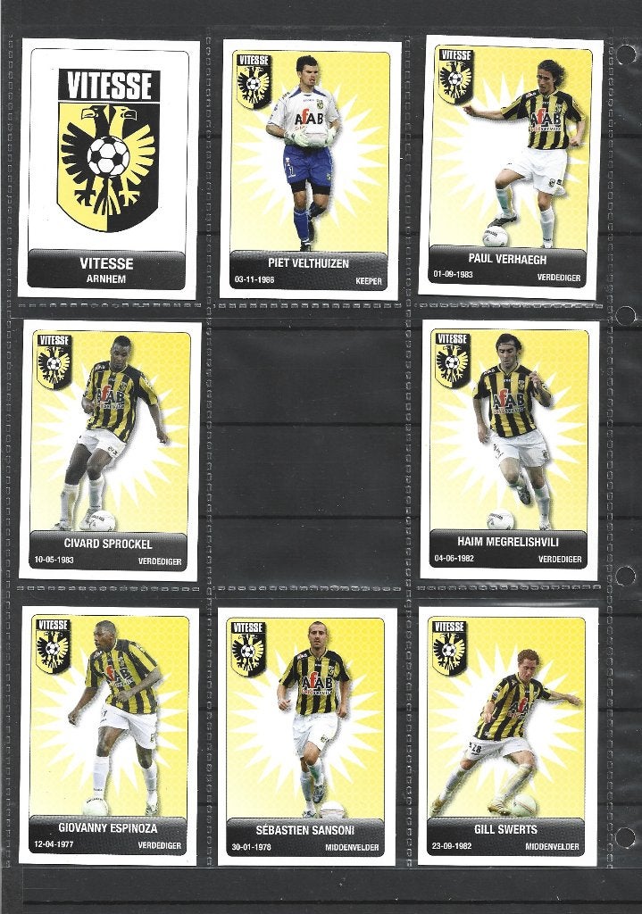 Voetbal plaatjes Vitesse Plus Official Partner Eredivisie, Ophalen of Verzenden, Zo goed als nieuw, Vitesse, Poster, Plaatje of Sticker