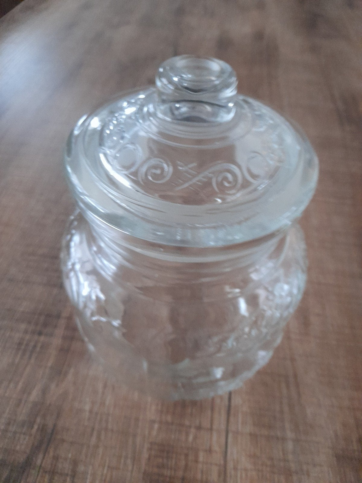 Glazen pot met deksel - Vintage design, Antiek en Kunst, Ophalen of Verzenden