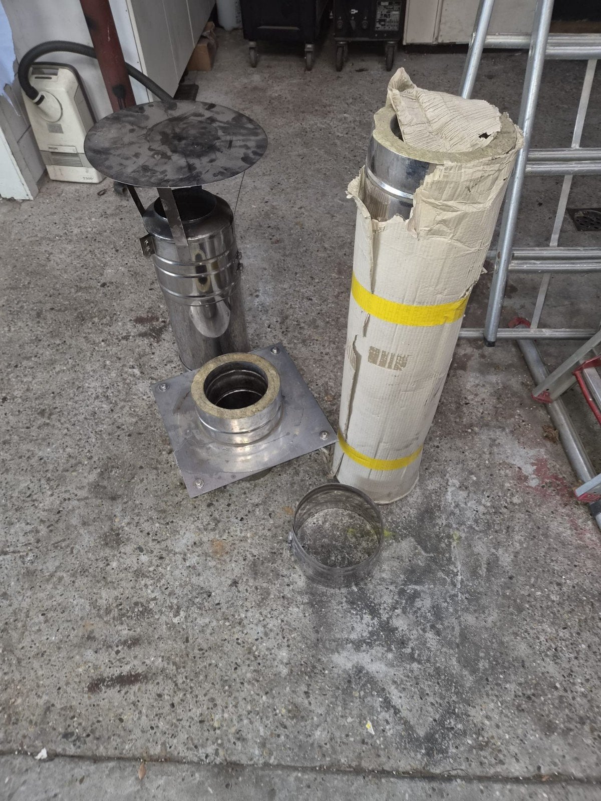 Dubbelwandige kachelpijp set 160mm met toebehoren, Ophalen, Overige typen, 150 cm of meer, Zo goed als nieuw