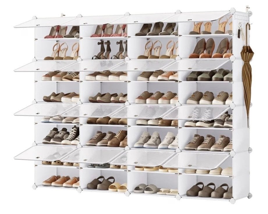 Songmics Modulair Schoenenrek - 20 Vakken - Wit, Songmics, Nieuw, Ophalen of Verzenden, Songmics