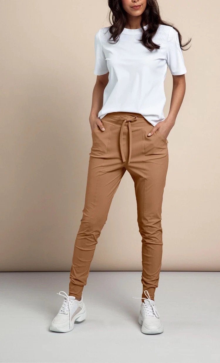 Studio anneloes franka 3.0 limited edition broek M camel, Maat 38/40 (M), Bruin, Ophalen of Verzenden, Zo goed als nieuw