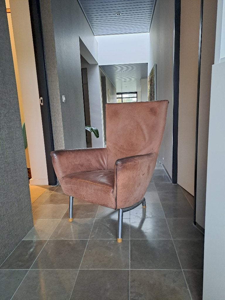 2 Foxx Lounge Chairs / Label / ontwerp Gerard van den Berg, Huis en Inrichting, Ophalen, Gebruikt, Minder dan 75 cm, Design
