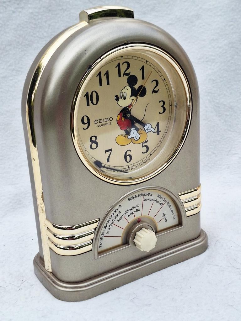Vintage Seiko Mickey Mouse Wekker met Muziek, Verzamelen, Ophalen of Verzenden, Gebruikt
