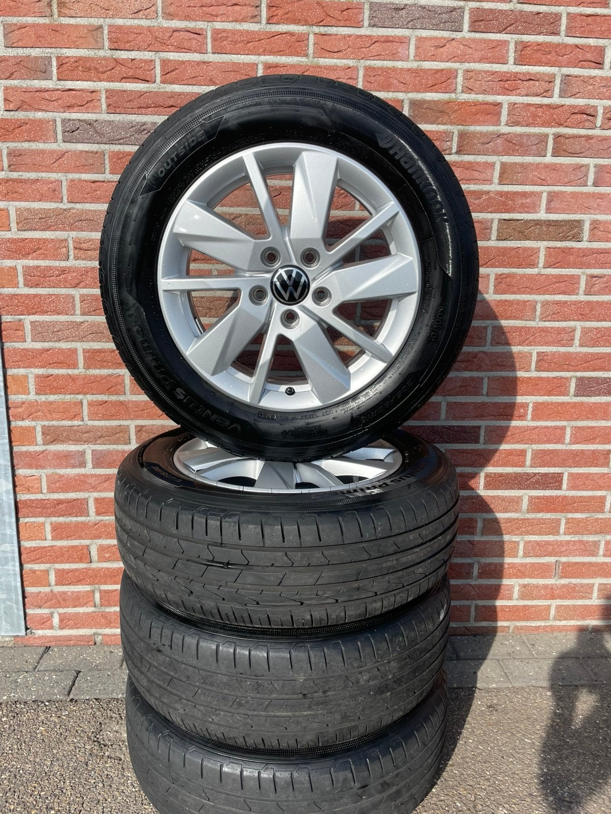VW VELGEN 16 INCH LICHTMETAAL, Ophalen, Gebruikt, Velg(en), 16 inch