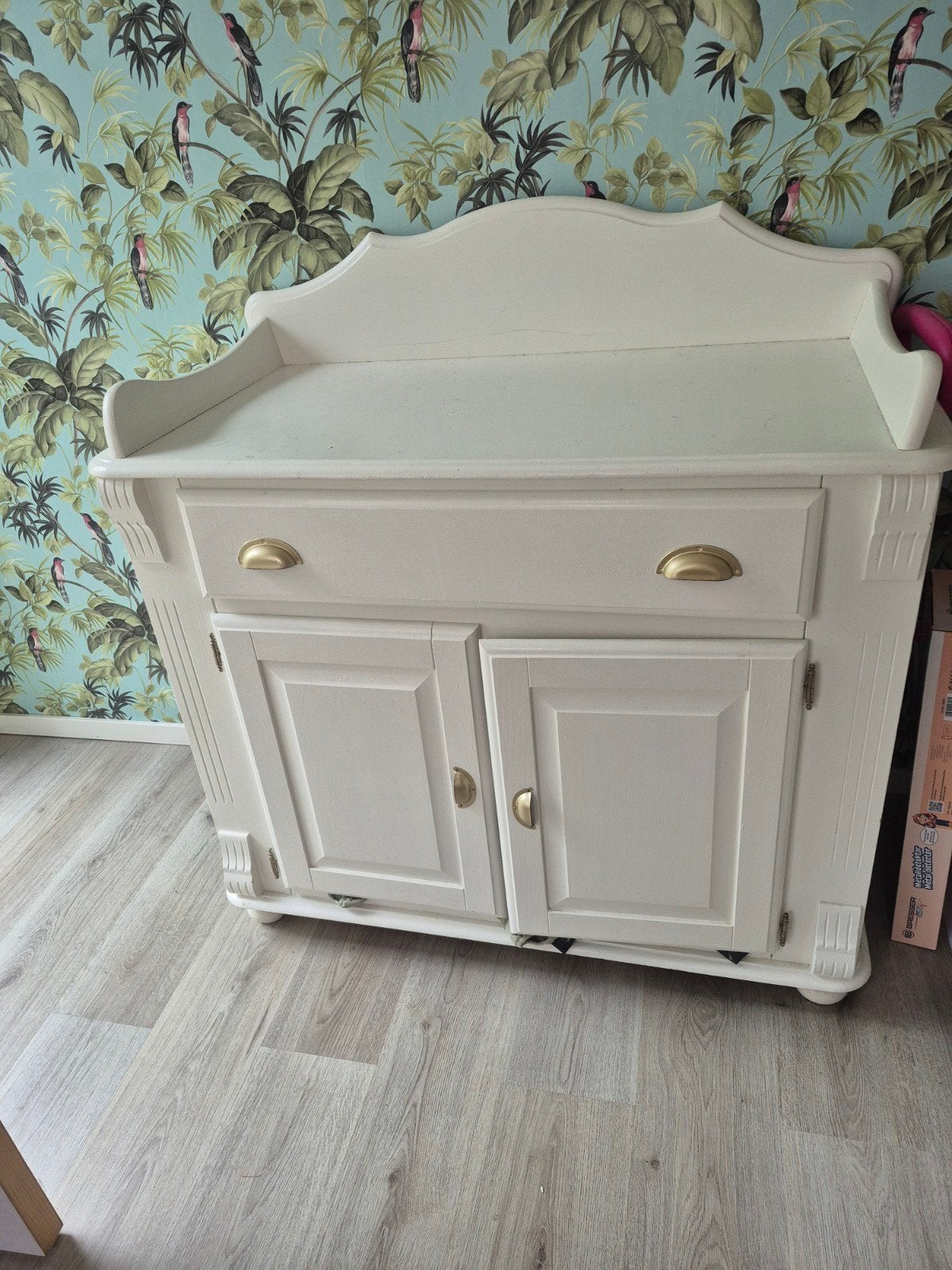 Charmant dressoir met lade en deuren, crème/wit, Ophalen, Gebruikt