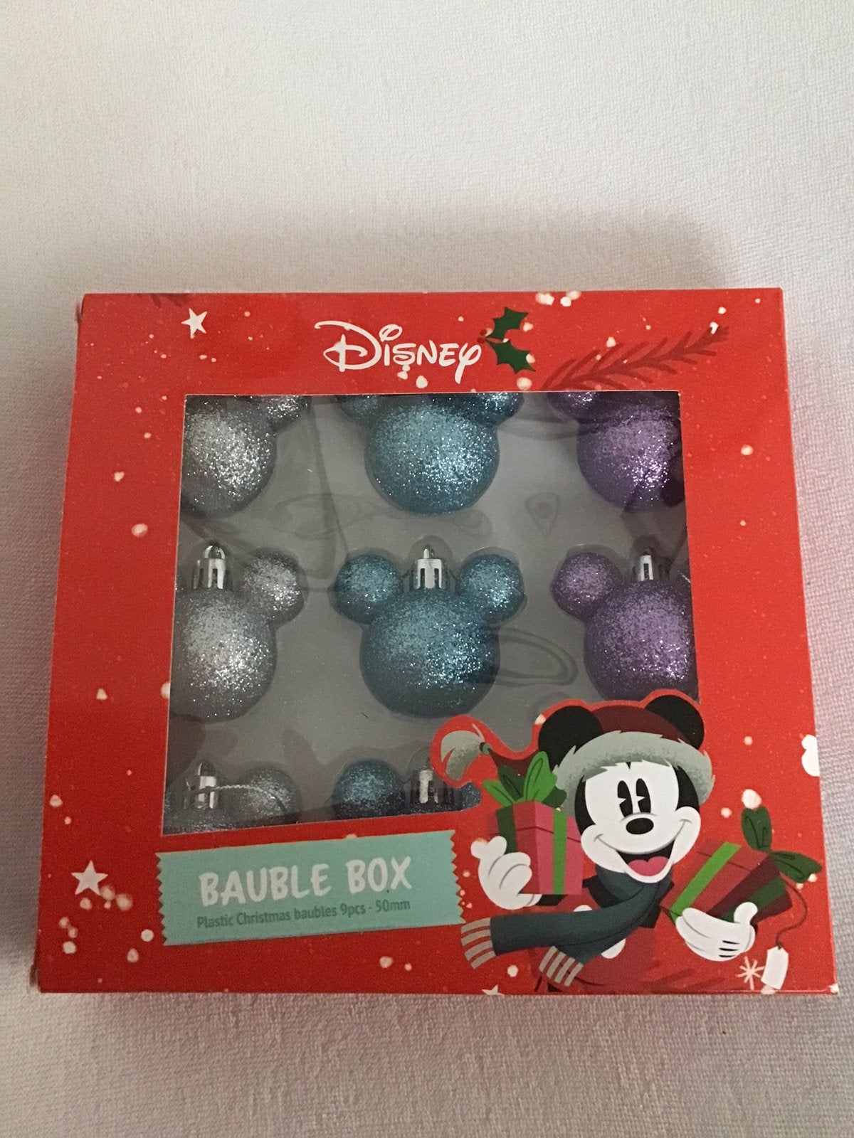 Micky Mouse glitter kerstballen NIEUW in verpakking, Diversen, Ophalen of Verzenden, Nieuw