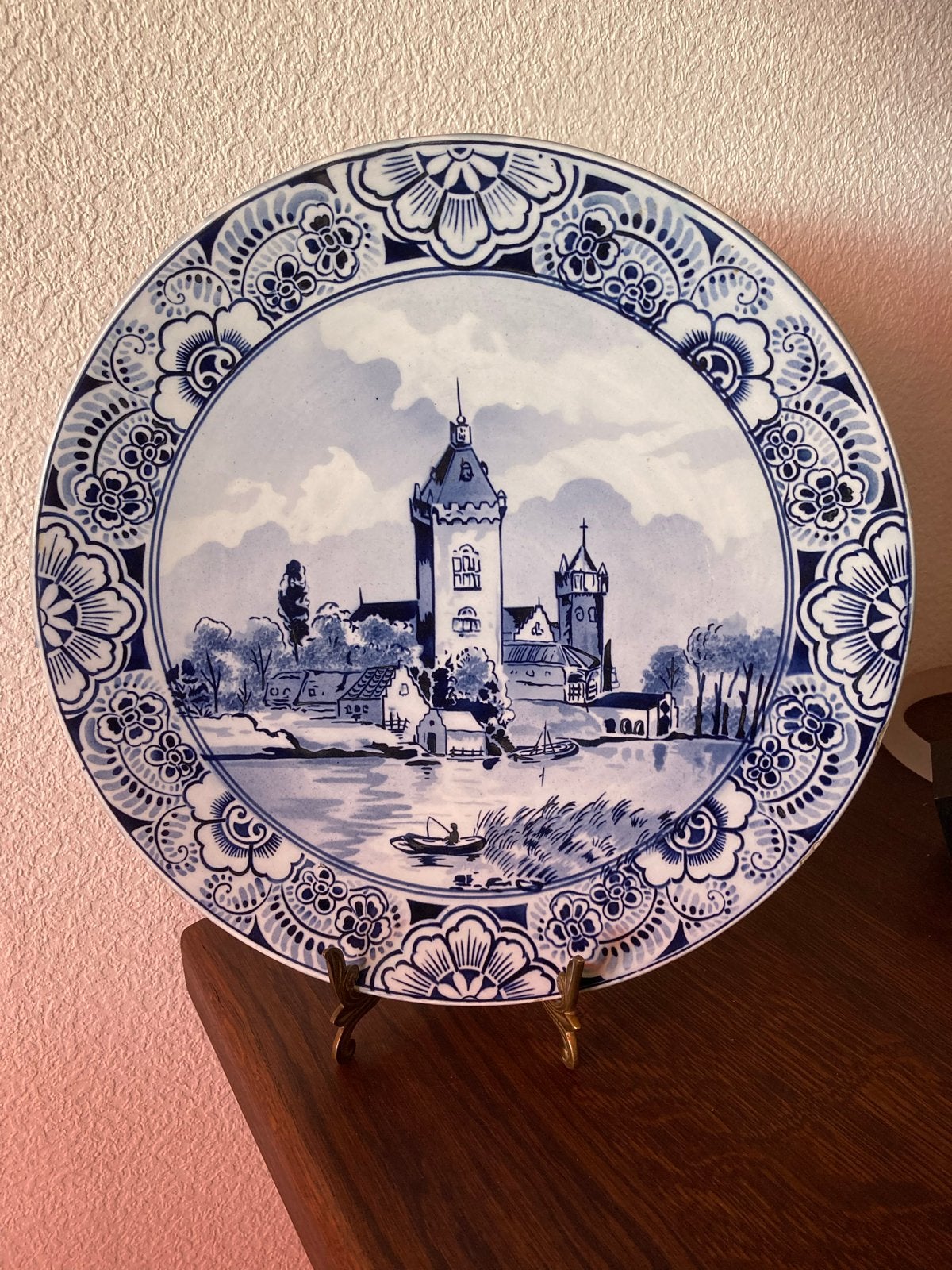Royal Bonn ,Delft 636 wandbord, Franz Anton Mehlem, 32,5 cm, Ophalen of Verzenden