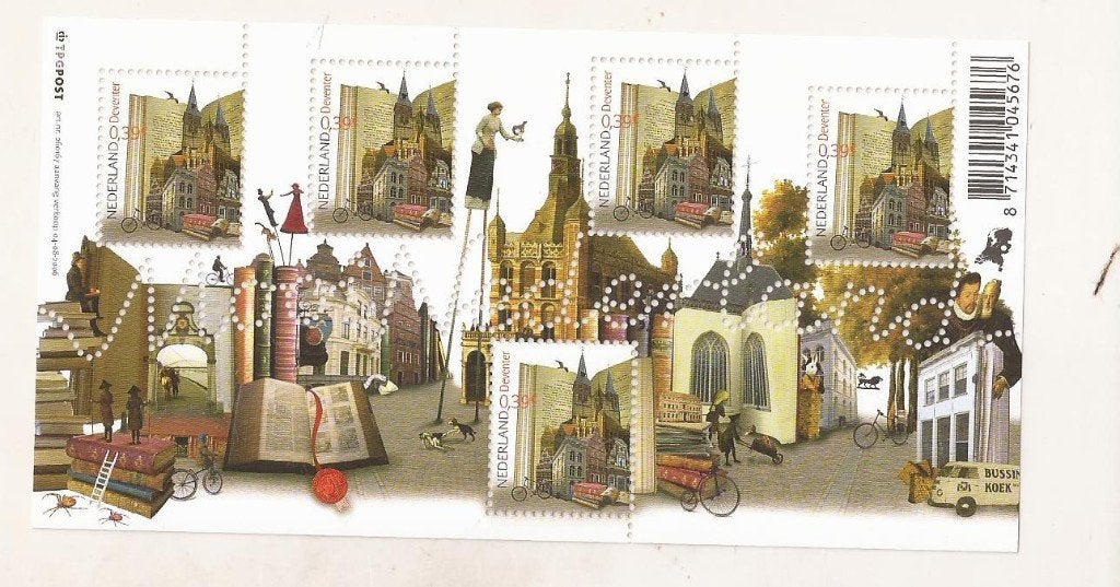 Postzegelvelletje Mooi Nederland Deventer postfris prachtig, Ophalen of Verzenden, Na 1940, Postfris