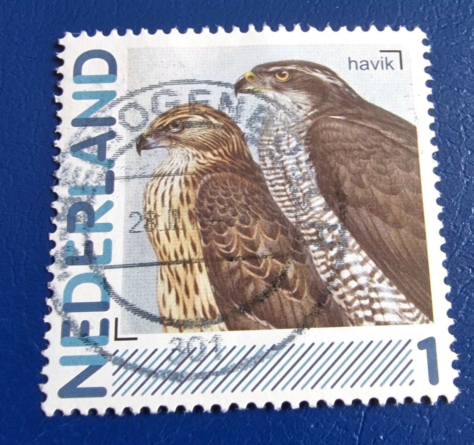kv1238 persoonlijke  postzegel Havik 2004 vogel, Postzegels en Munten, Postzegels | Nederland, Ophalen of Verzenden, Na 1940, Gestempeld