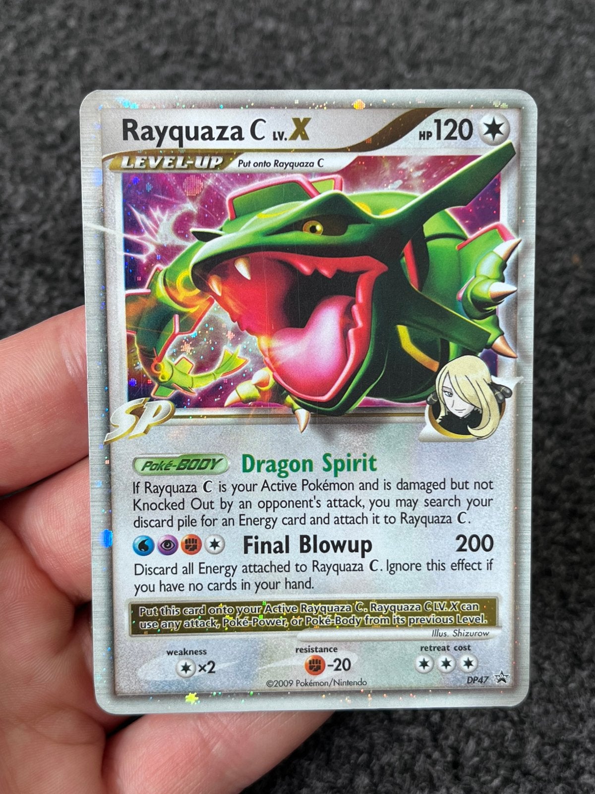 Pokémon Rayquaza Lv.X #DP47 Promo - NM/Good, Ophalen of Verzenden, Zo goed als nieuw, Losse kaart, Foil