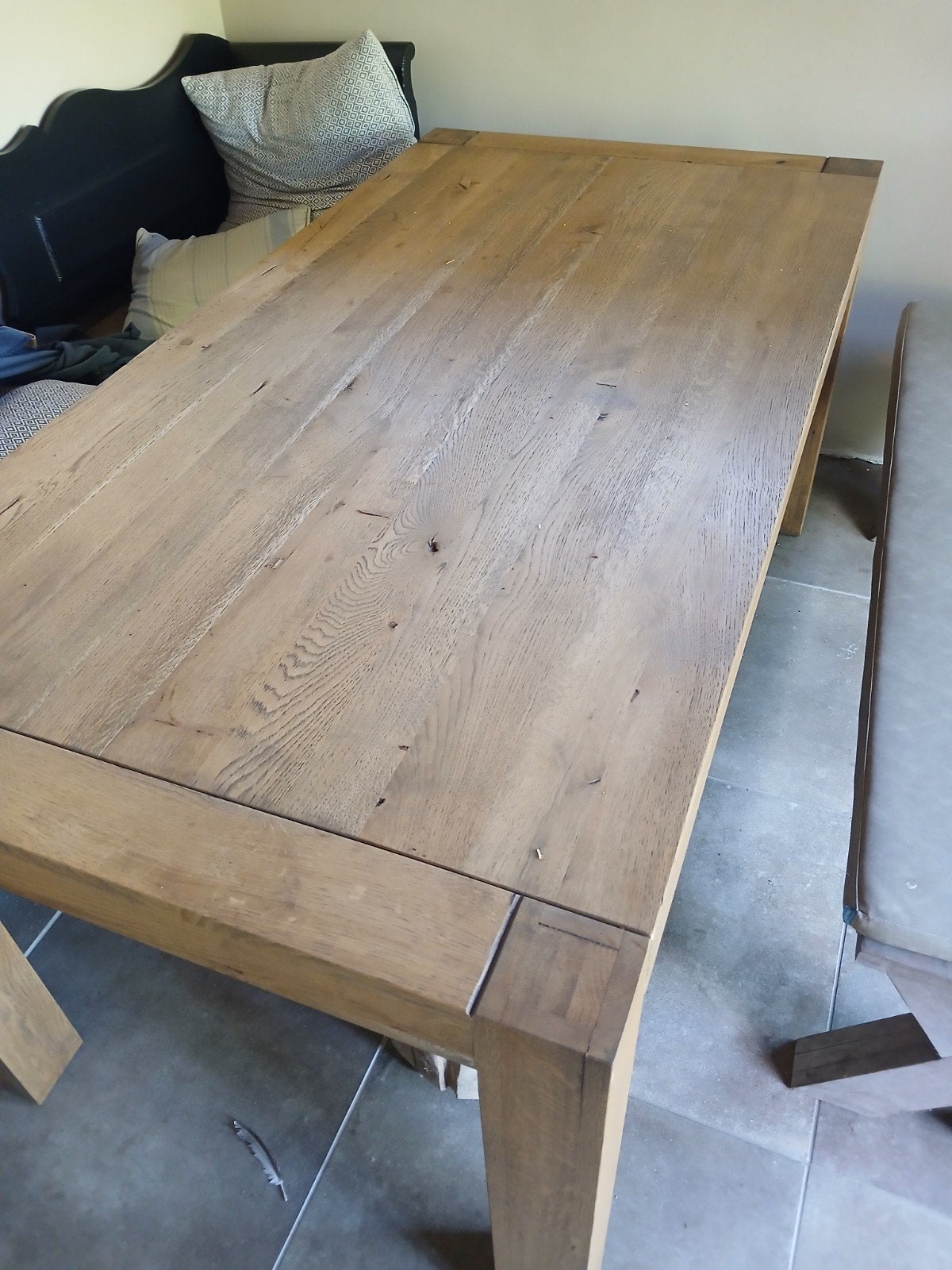 Massieve Rustieke Eiken Eettafel, Ophalen, Gebruikt, Rustiek, Eikenhout