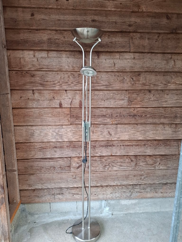 Staande Schemerlamp, met leeslamp!! ZGAN!!, Ophalen, Zo goed als nieuw, Metaal, 150 tot 200 cm