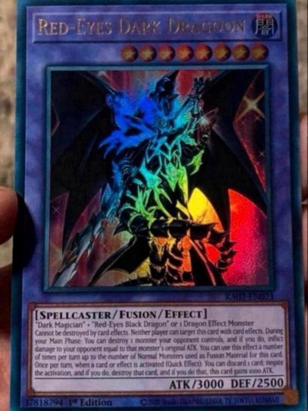 Yu-Gi-Oh! Red Eyes Dark Dragoon RA02 1st Ed M/NM !, Hobby en Vrije tijd, Verzamelkaartspellen | Yu-gi-Oh!, Ophalen of Verzenden