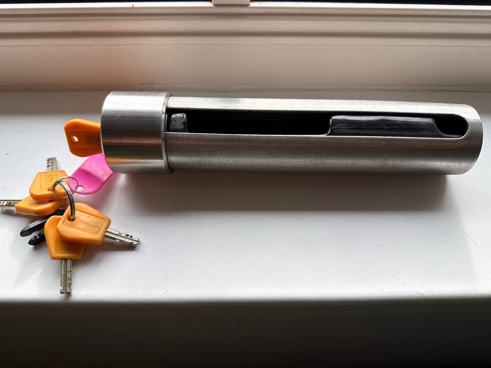 Steady Security Buitenboordmotorslot met 5 sleutels, Watersport en Boten, Ophalen of Verzenden, Gebruikt, Overige typen