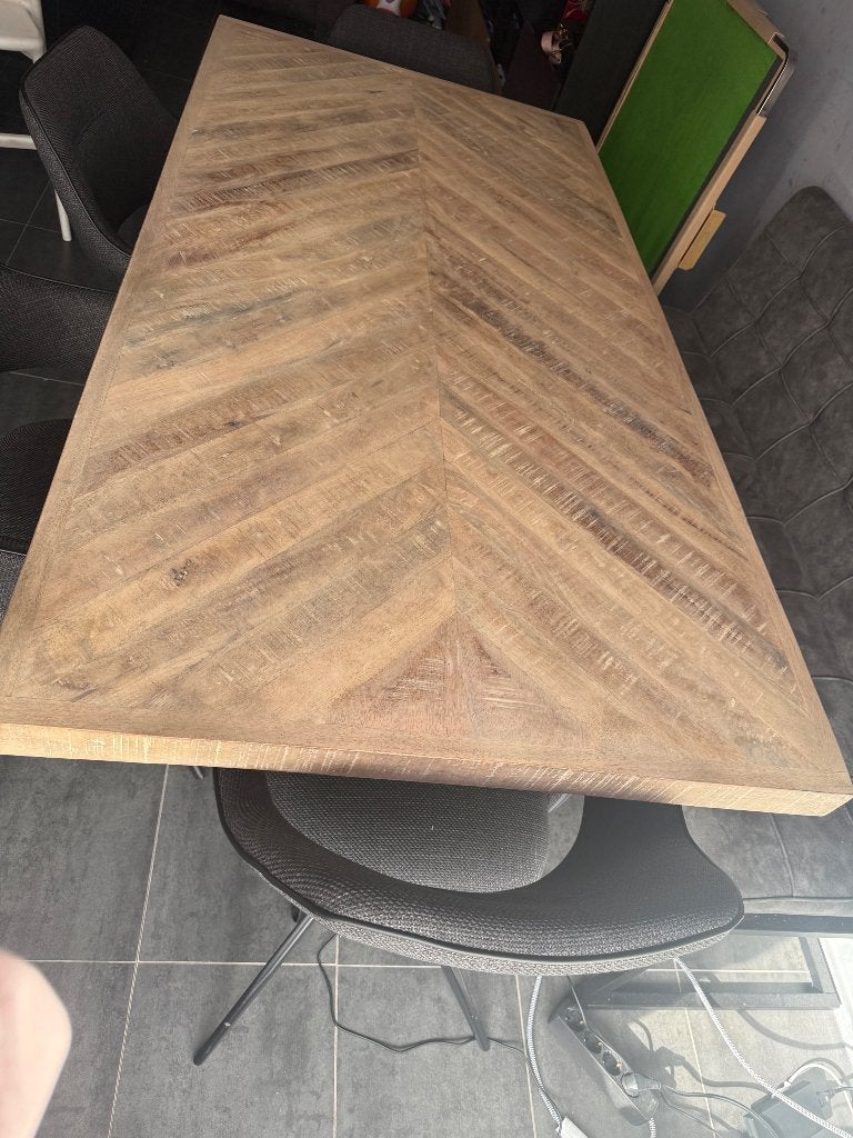 Houten tafel, Huis en Inrichting, Ophalen, Gebruikt, Vijf personen of meer, 150 tot 200 cm