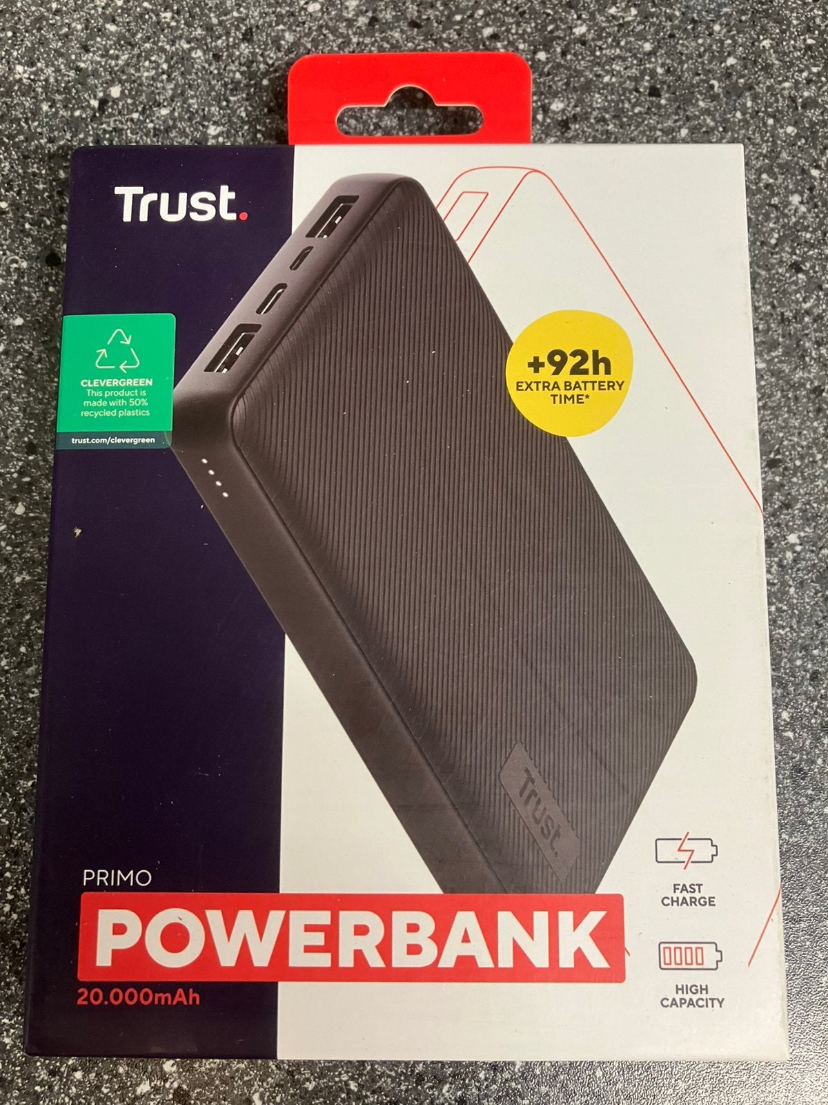 Nieuw! Trust powerbank 20.000 mAh primo 8713439246766, Ophalen of Verzenden, Nieuw