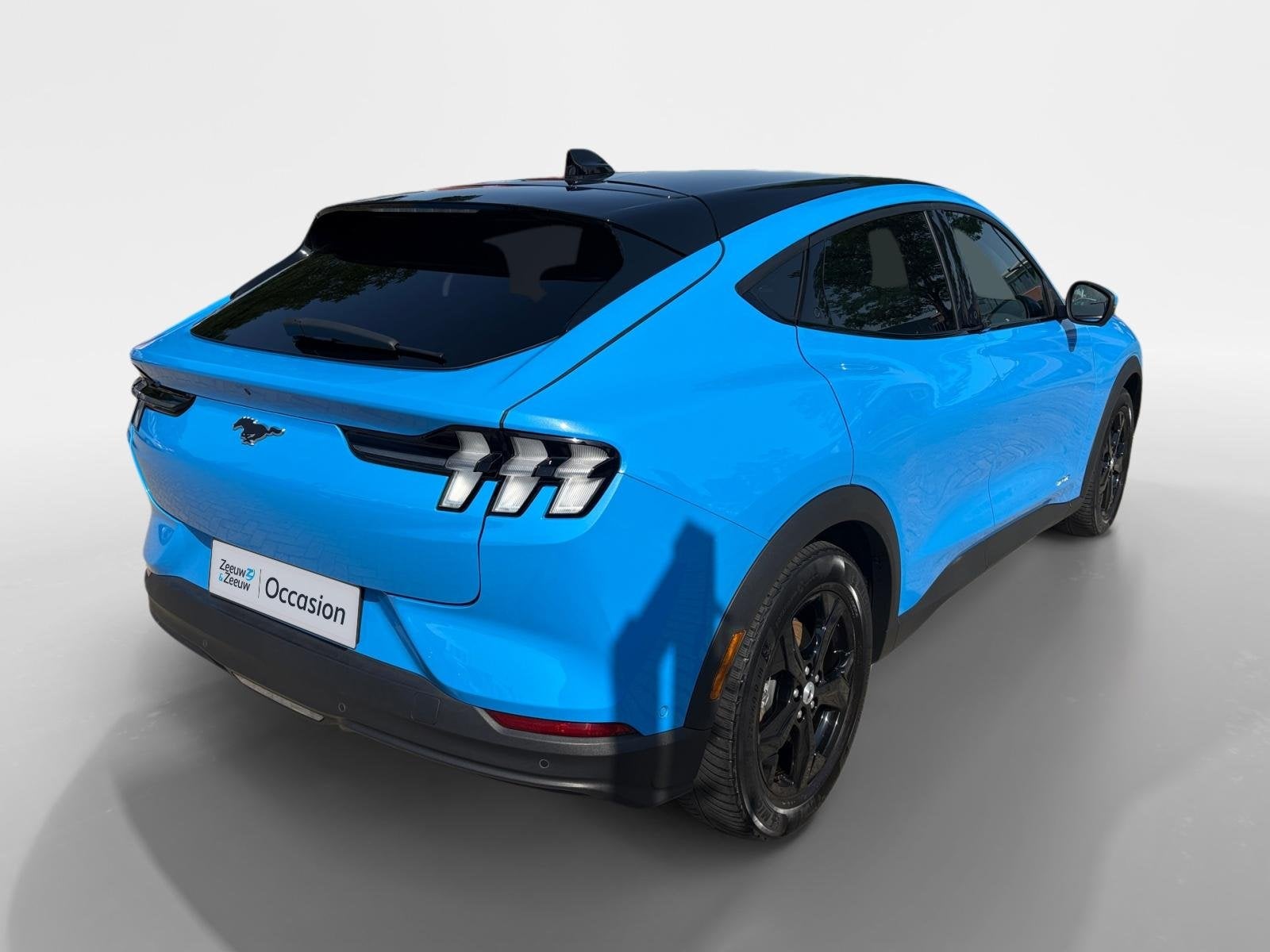 Ford Mustang Mach-E RWD 75 kWh |Technology Pack|Panoramadak|, Auto's, 12 maanden, Achterwielaandrijving, Gebruikt, Blauw