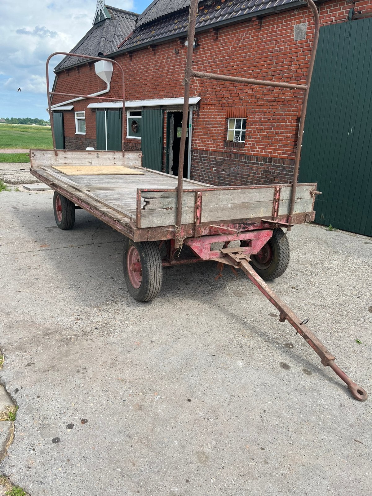 kar wagen  landbouwwagen + acrobaat /hark, 100 liter of meer, Ophalen, Gebruikt, Transportkar