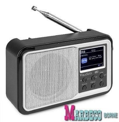 DAB+ radio, Portable DAB+ FM radio, Bluetooth, zwart/zilver, Nieuw, Info@marbeco.nl, Audizio, Radio