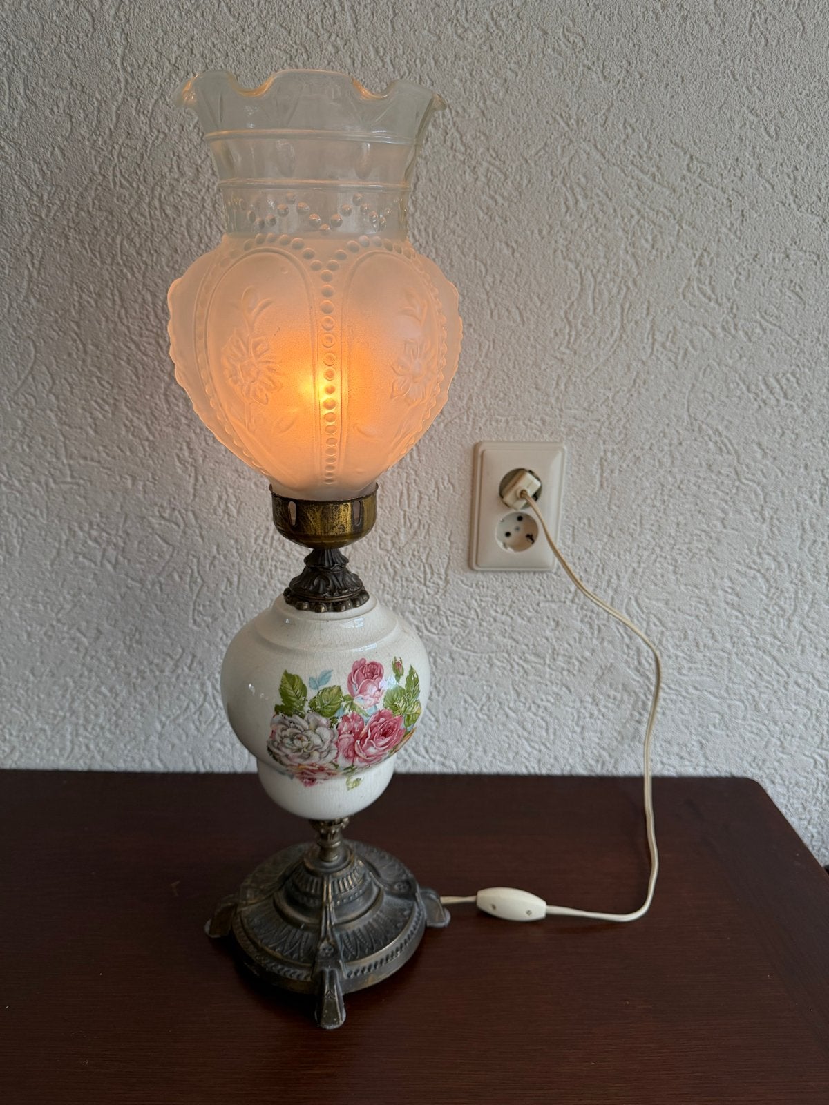 decoratieve tafellamp in petroleumlamp-stijl, Ophalen