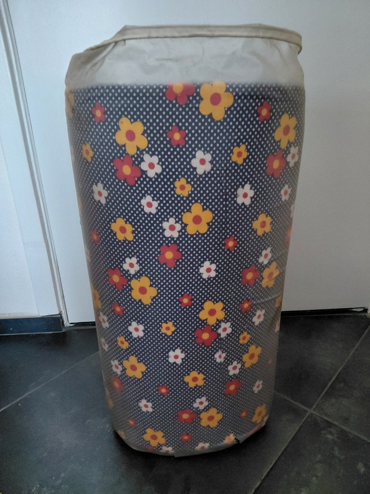 Opvouwbaar matras met bloemenprint en draagtas, Ophalen, Zo goed als nieuw, 1-persoons