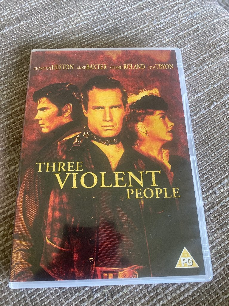 Three Violent People DVD - Western met Charlton Heston, Gebruikt, Spaans, Ophalen of Verzenden, Spaans