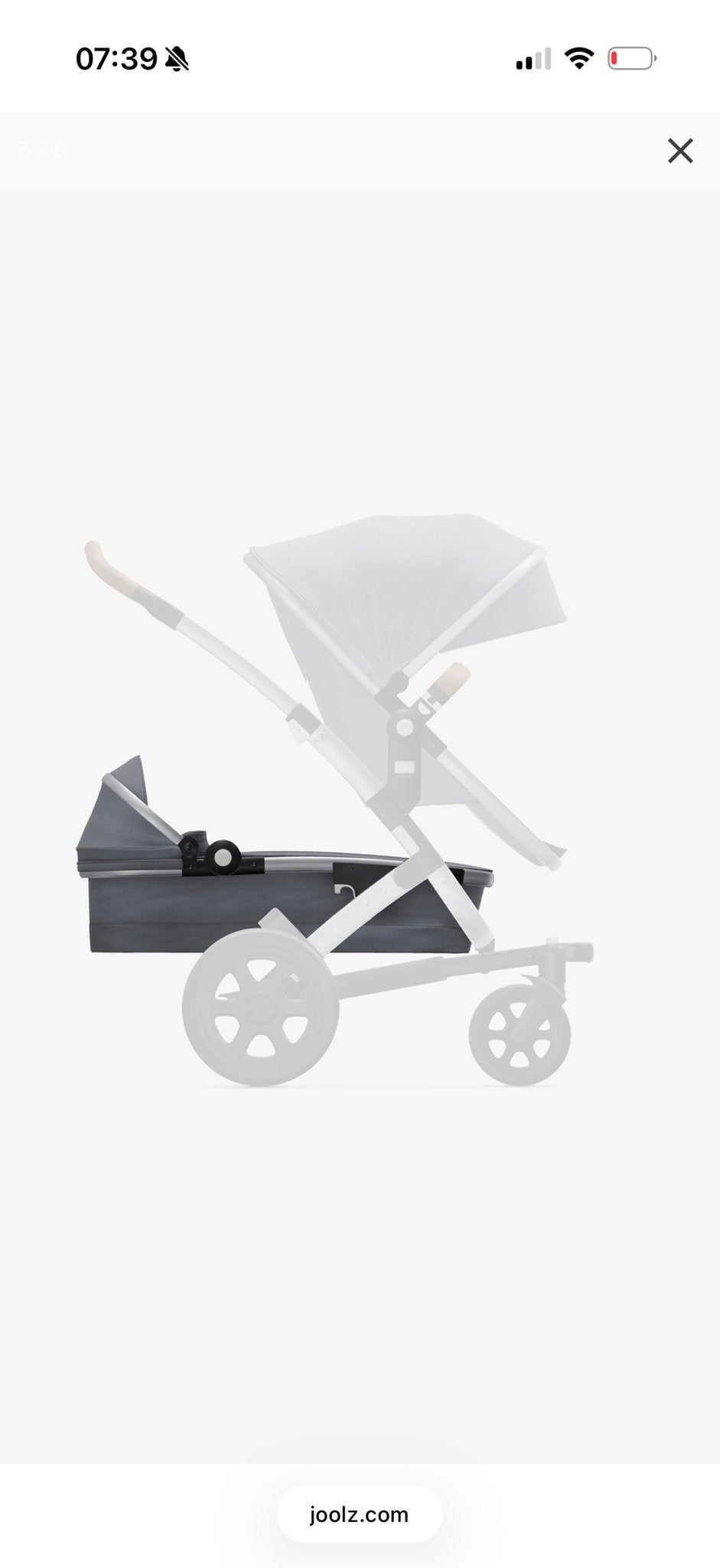 Joolz Geo2 uitbereidingsset gorgeous grey, Ophalen of Verzenden, Nieuw