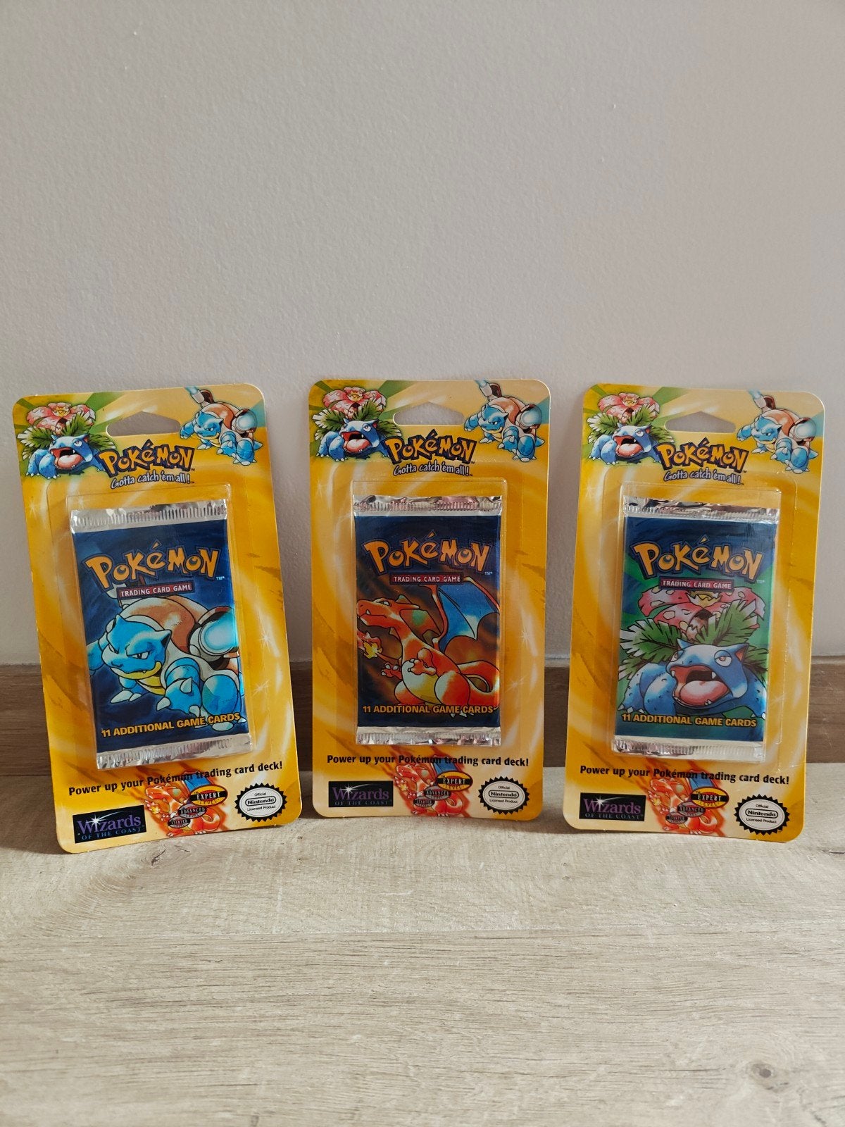 Pokémon base set blister art set WOTC, Ophalen of Verzenden, Zo goed als nieuw, Booster, Foil