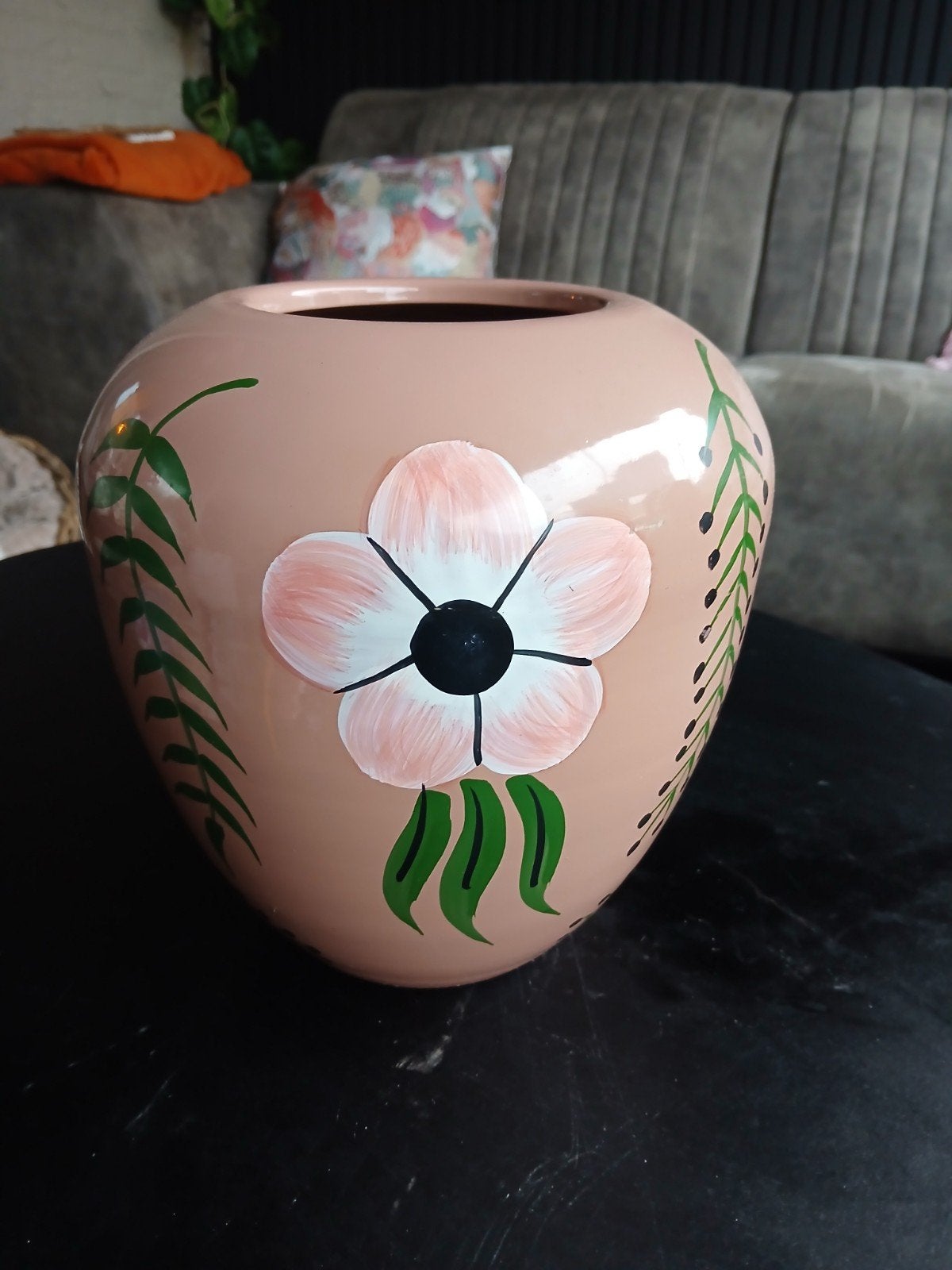 Roze bloempot met bloemenprint - Intratuin, Ophalen of Verzenden