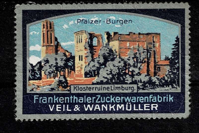sluitzegel Duitsland FRANKENTHALER ZUCKERWAREN, Ophalen of Verzenden, Overige thema's