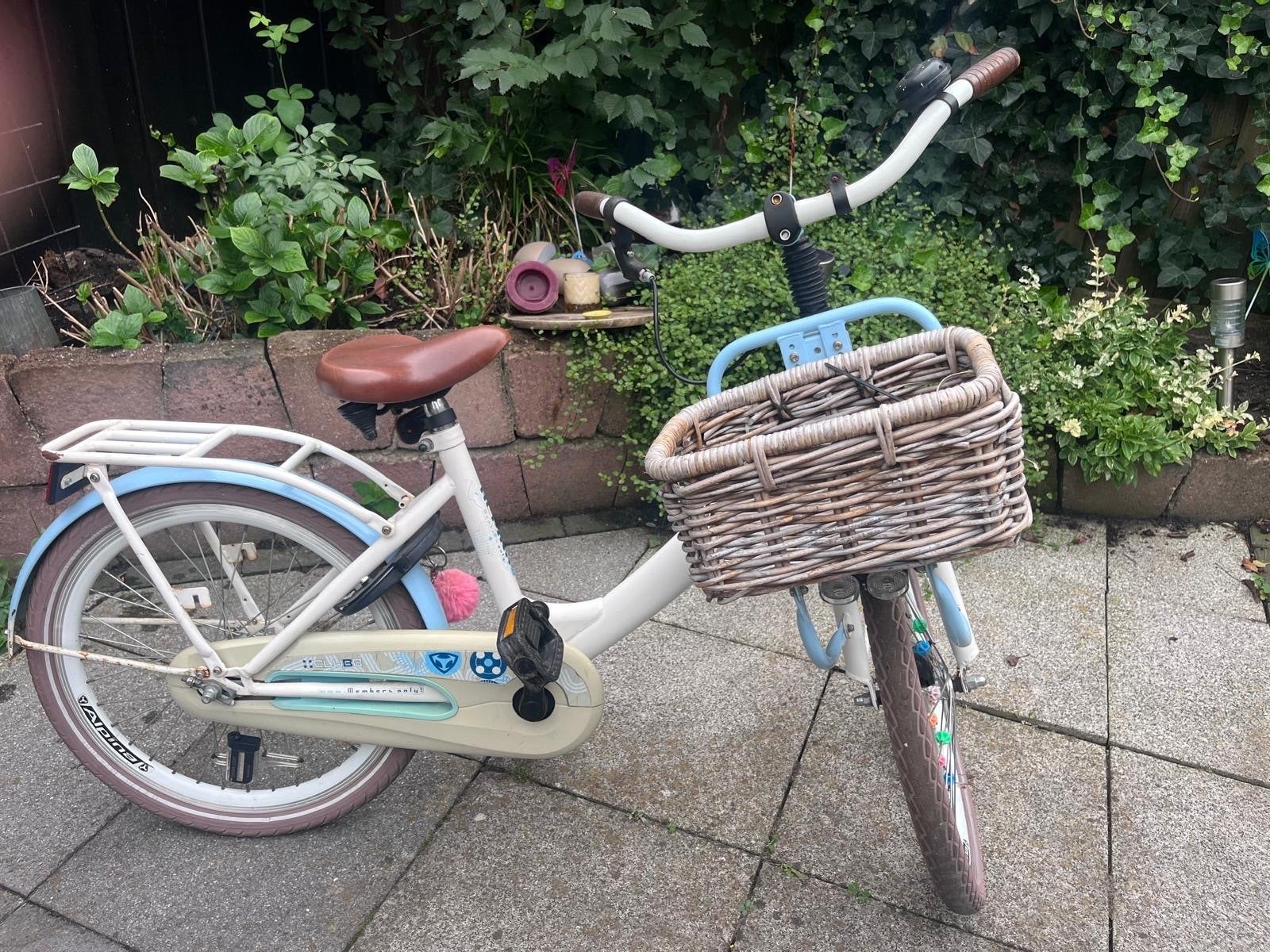 Meisjesfiets Alpina Club 20 inch met mandje, Fietsen en Brommers, Ophalen, Gebruikt, Velgrem, Handrem