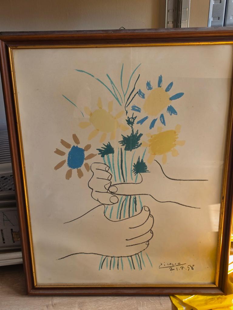 Vintage Picasso 'Bouquet de Fleurs' Litho uit 1958, Ophalen