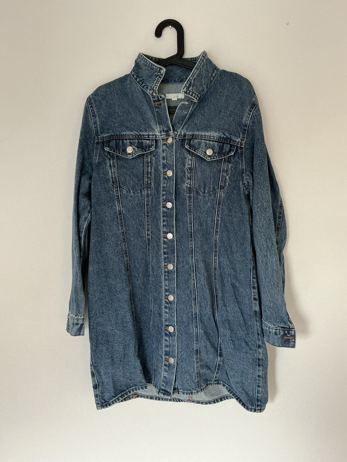 Spijkerjas H&M, maat L, Verzenden, Zo goed als nieuw, Maat 42/44 (L), Blauw