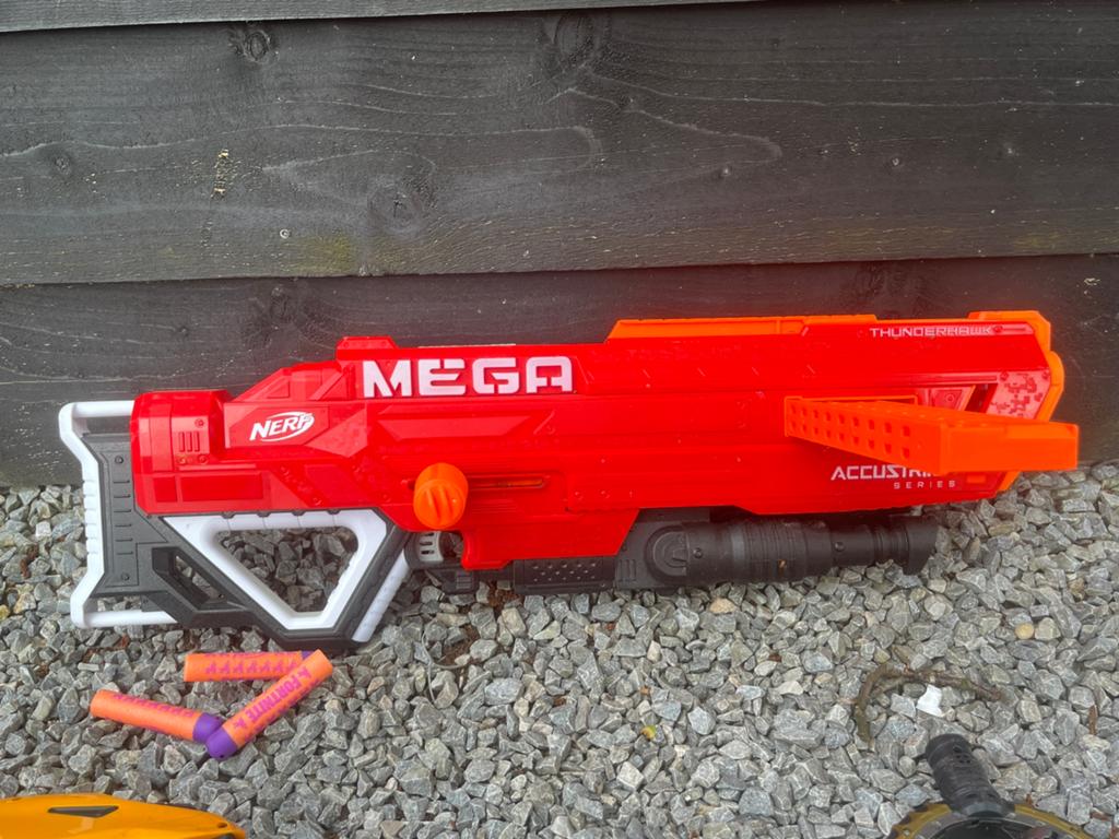 Nerf Mega Thunderhawk Accustrike Series Blaster, Ophalen of Verzenden, Gebruikt